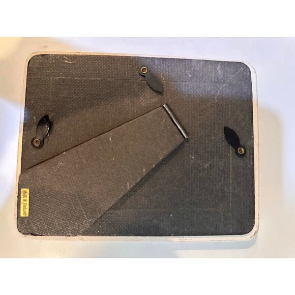 Vintage Hand Floral Print painted Ceramic Photo Frame 3x5 - Picture 5 of 5